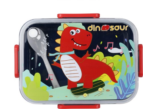 Yumbox Panino Bentobox 4 compartments - 22x15x5cm - Sage Green/Jungle Tray