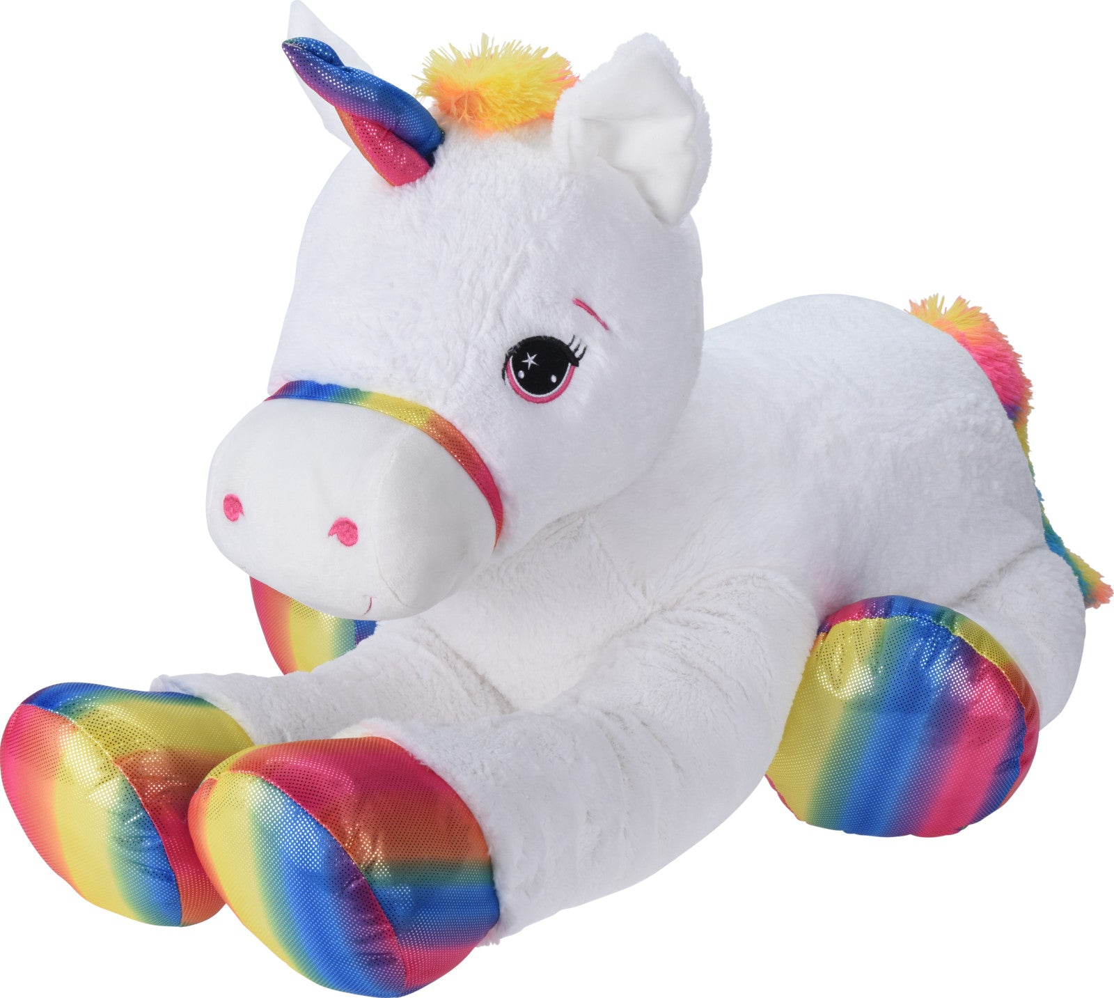 Home & Styling Pluche Knuffel Eenhoorn XL - 87cm - Wit