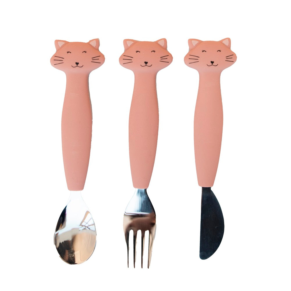Trixie set repas bébé silicone - Mr Lion - Cuillère x2 - Bol - Assiette - Tasse x2