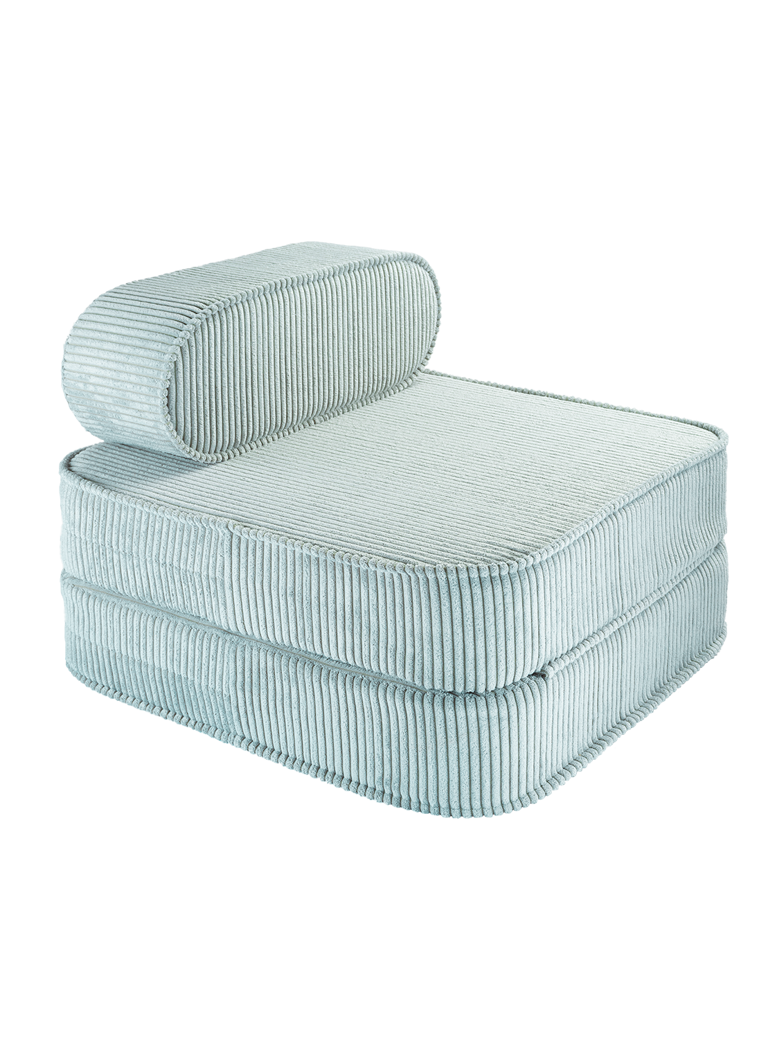 Wigiwama Corduroy Flip Chair / Fauteuil de couchage - 65x60x25cm - Vert menthe poivrée