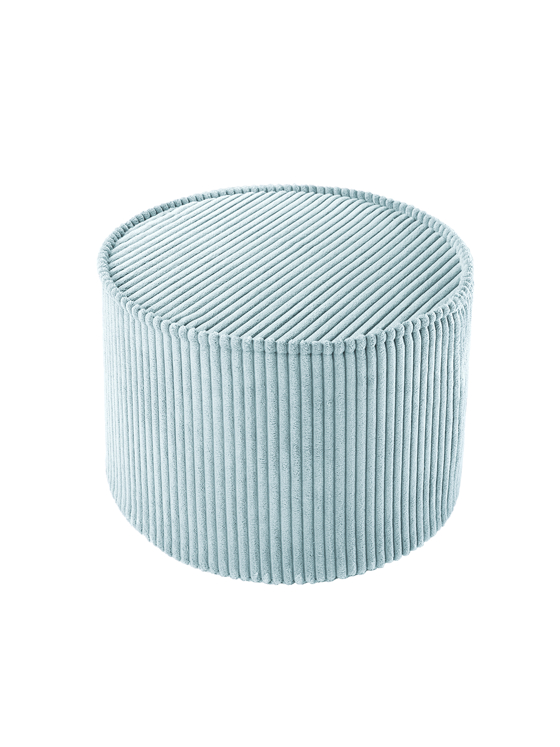 Wigiwama Corduroy Pouffe / Poef - Ø40x25cm - Peppermint Green