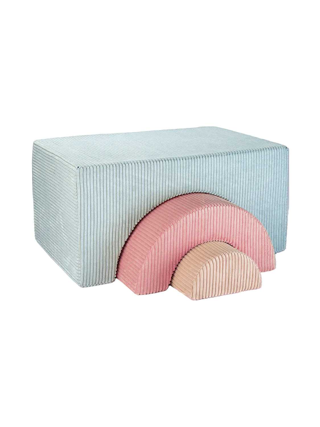 Wigiwama Corduroy Rainbow Playset / Speelset - 75x49x37cm - Peppermint Green