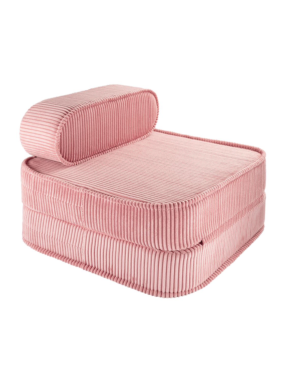 Wigiwama Corduroy Flip Chair / Fauteuil de couchage - 65x60x25cm - Mousse Rose