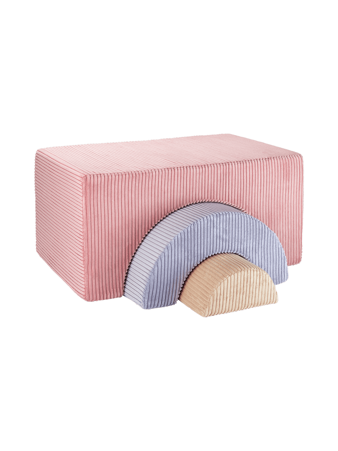 Wigiwama Corduroy Rainbow Playset / Speelset - 75x49x37cm - Pink Mousse