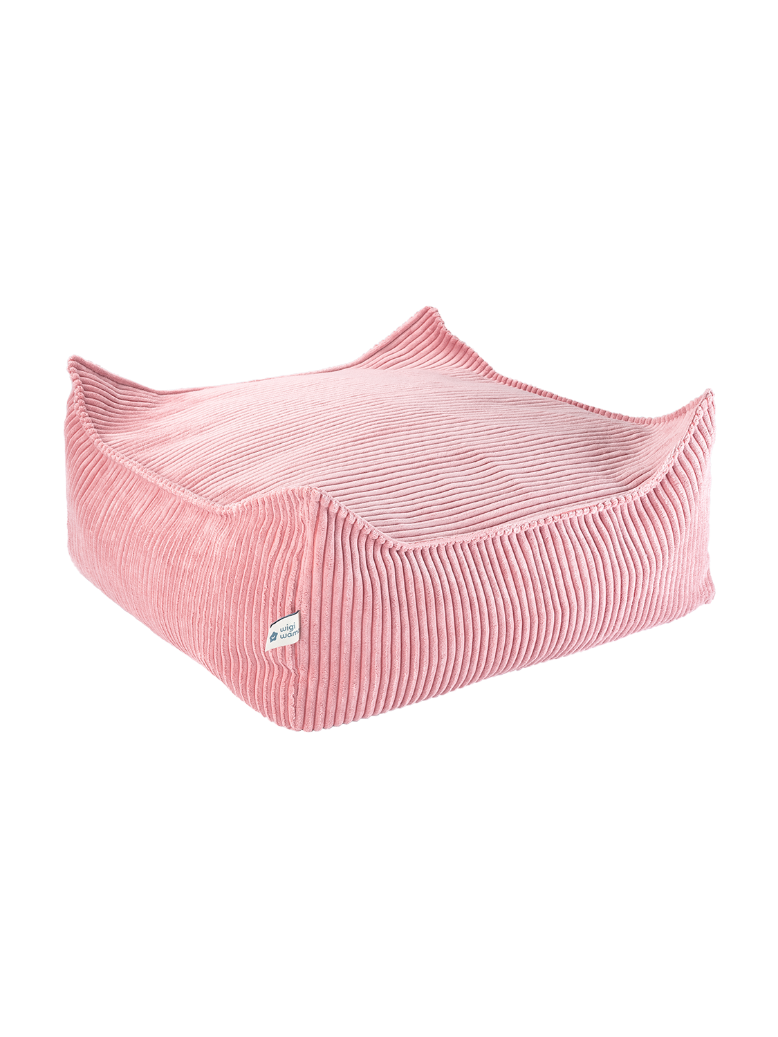 Wigiwama Corduroy Square Ottoman / Poef - 80x70x50cm - Pink Mousse