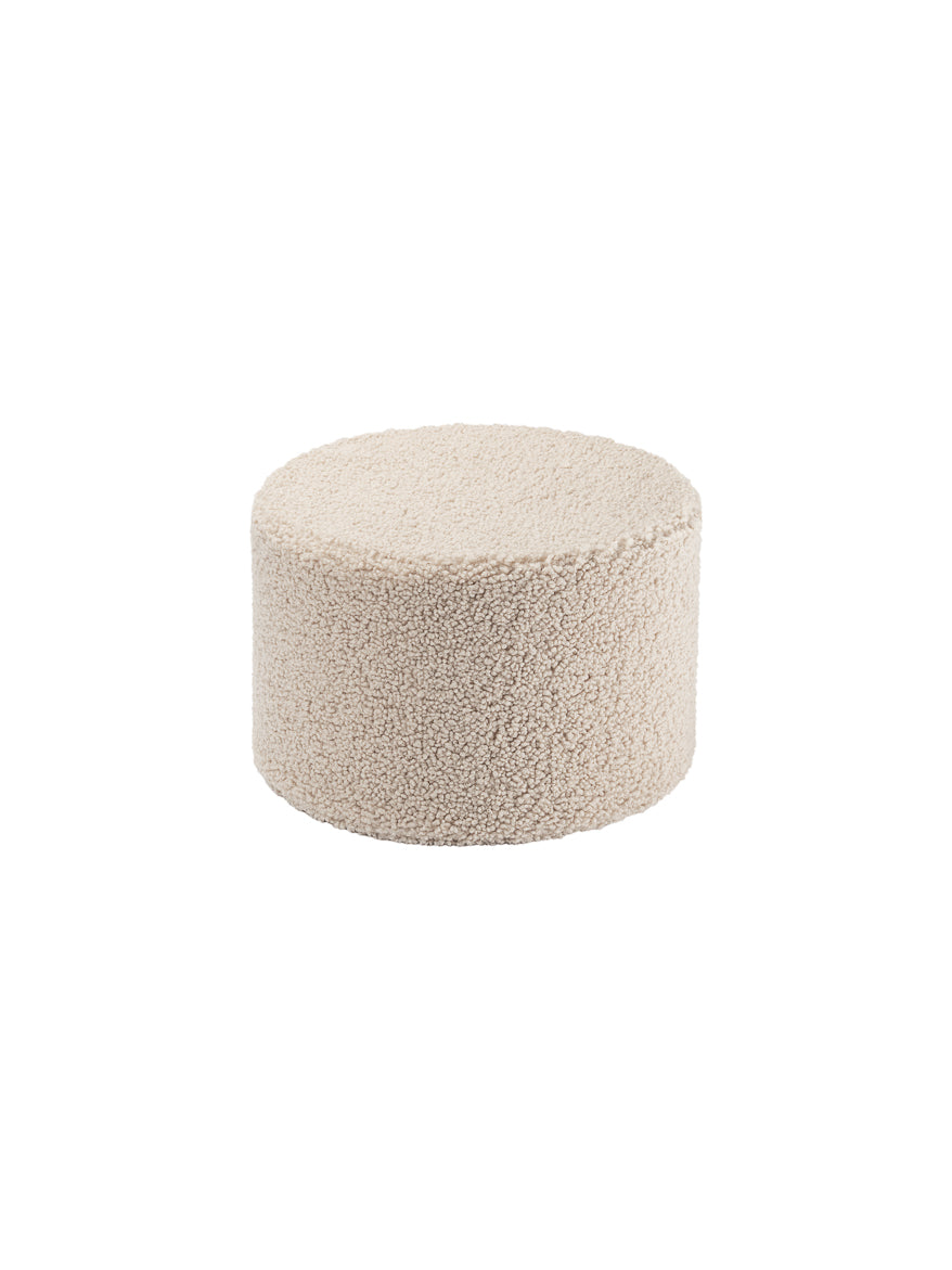 Wigiwama Teddy Pouffe / Poef - Ø40x25cm - Biscuit
