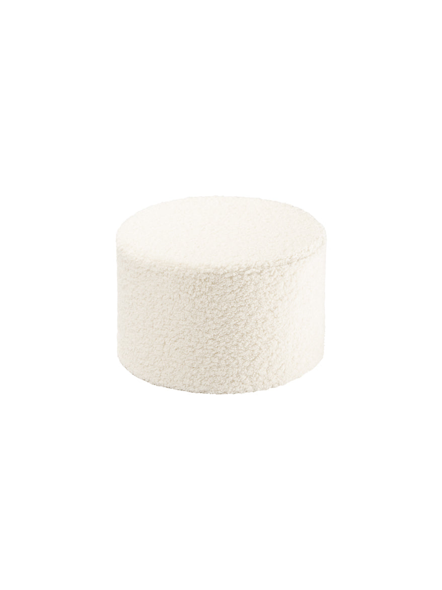 Wigiwama Teddy Pouffe / Poef - Ø40x25cm - Cream White