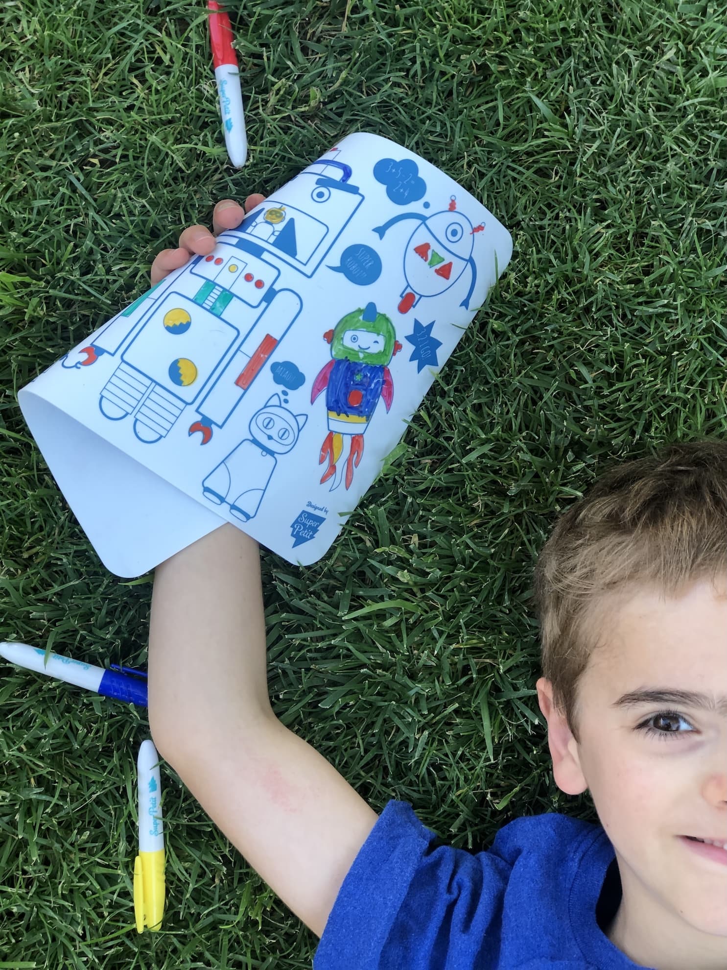 Super Petit Robot - Silicone mini mat met 4 markers