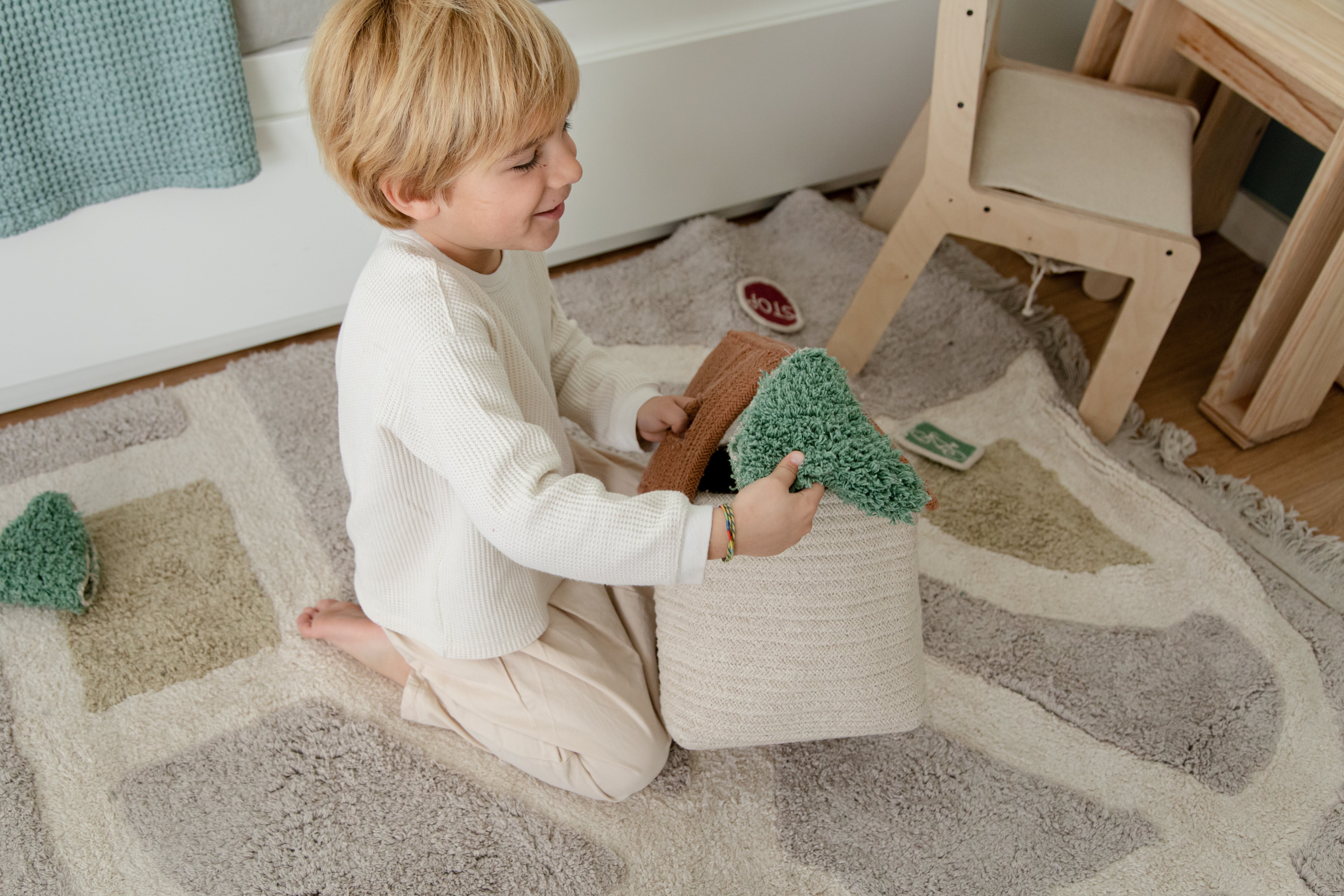 Lorena Canals Kinderstoel - Sillita Vintage Blue - 52x31x39cm