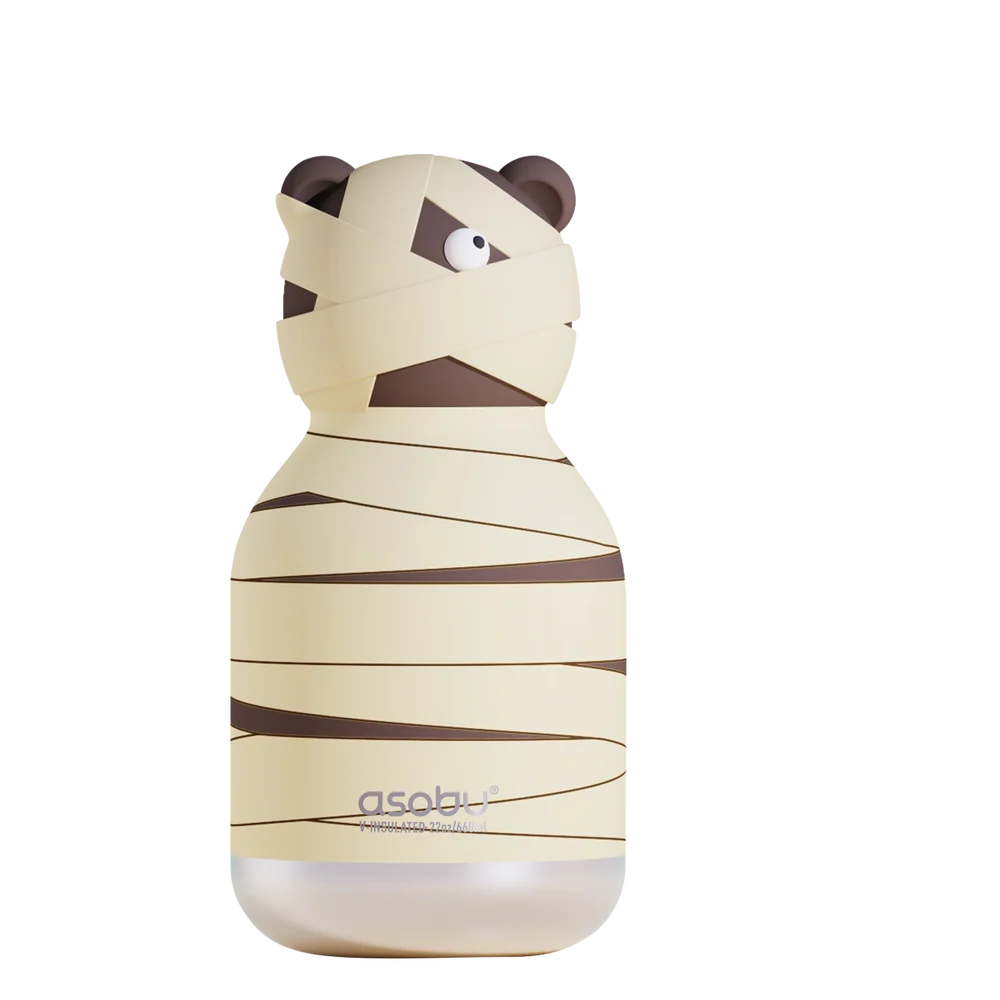Asobu Thermo Drinkfles Spookie Maxi Mummified Bear - 600ml - Bruin