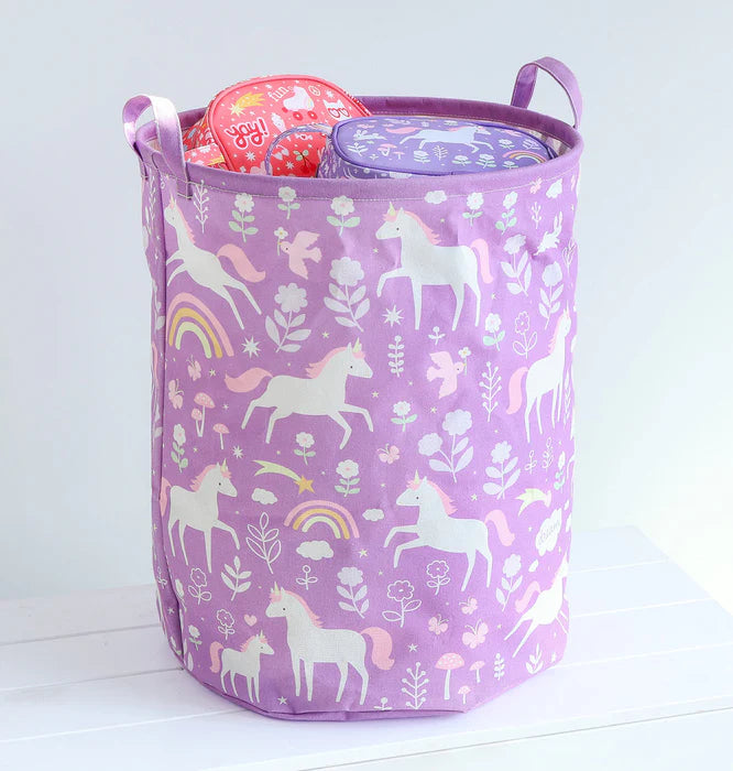A Little Lovely Company Opbergmand/Speelgoedmand kinderkamer - Unicorn Dreams
