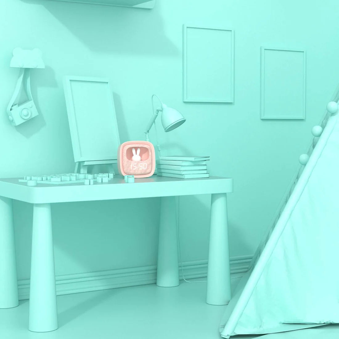 MOB Billy Clock - Rabbit clock and alarm clock - Pink