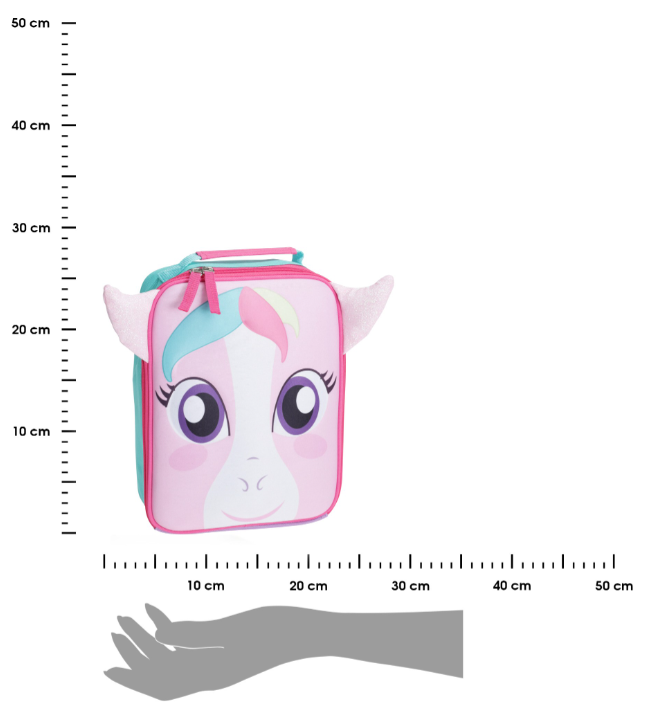 Maison &amp; Style Sac isotherme licorne 20x7x26cm - Rose