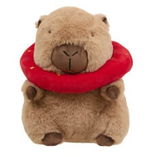 Atmosphera Kids Knuffel Capybara met aardbei - 19x16x22cm - Bruin