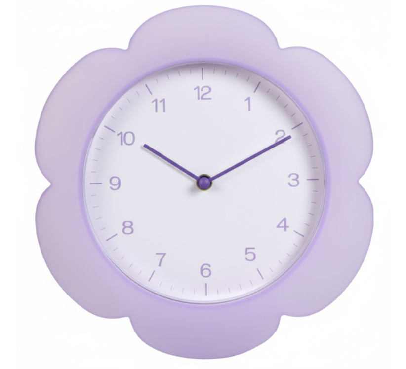 Home & Styling Clock - Flower wall clock - Ø23cm - Lilac