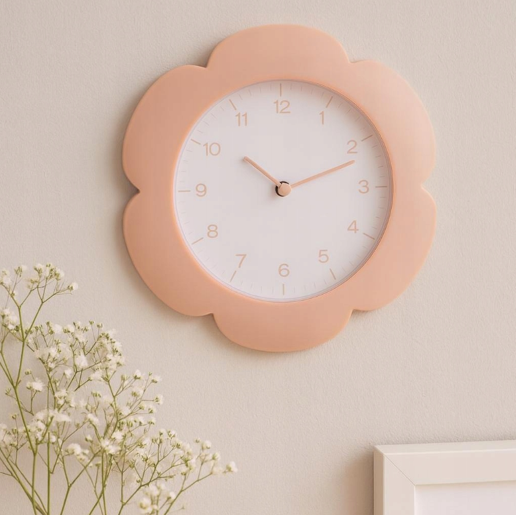 Home & Styling Clock - Flower Wall Clock - Ø23cm - Pink