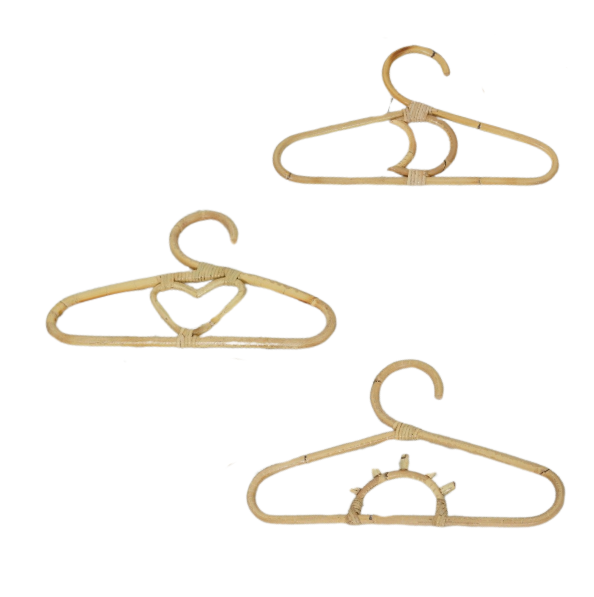 Cokos Moon-Love-Sun 3 Pack Rotan Kledinghangers