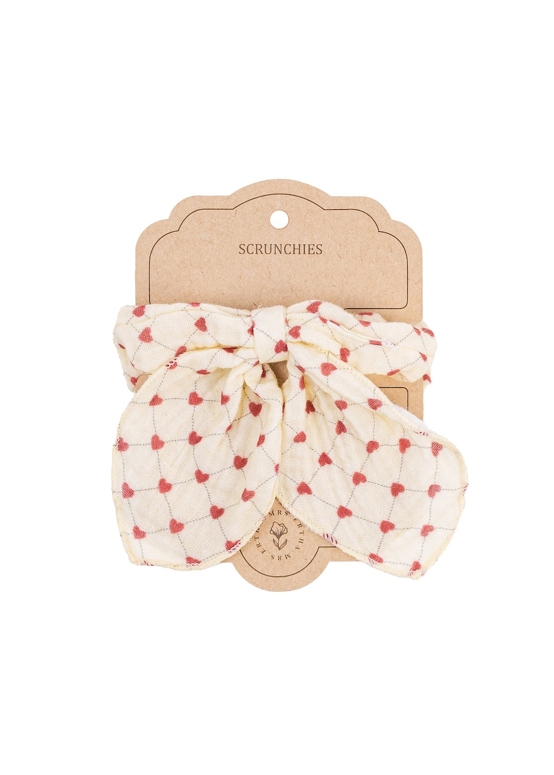 Mrs Ertha Scrunchies met strik - Lovely Roots