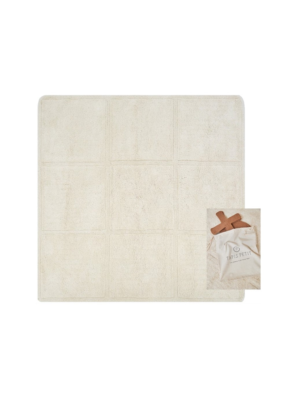 Tapis Petit Rug tic Tac Add - 120x120cm - Beige