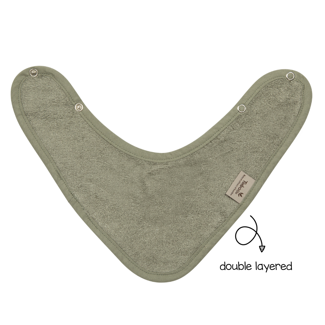 Timboo Bandana bibs 36x20cm - Extra soft - Jungle Green