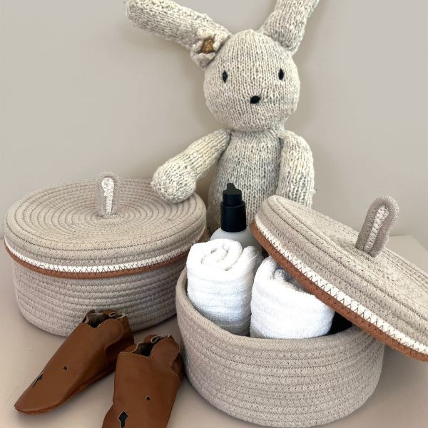 Paniers en jute Atmosphera Kaia lot de 2 pièces - Ø40x31cm - Multi