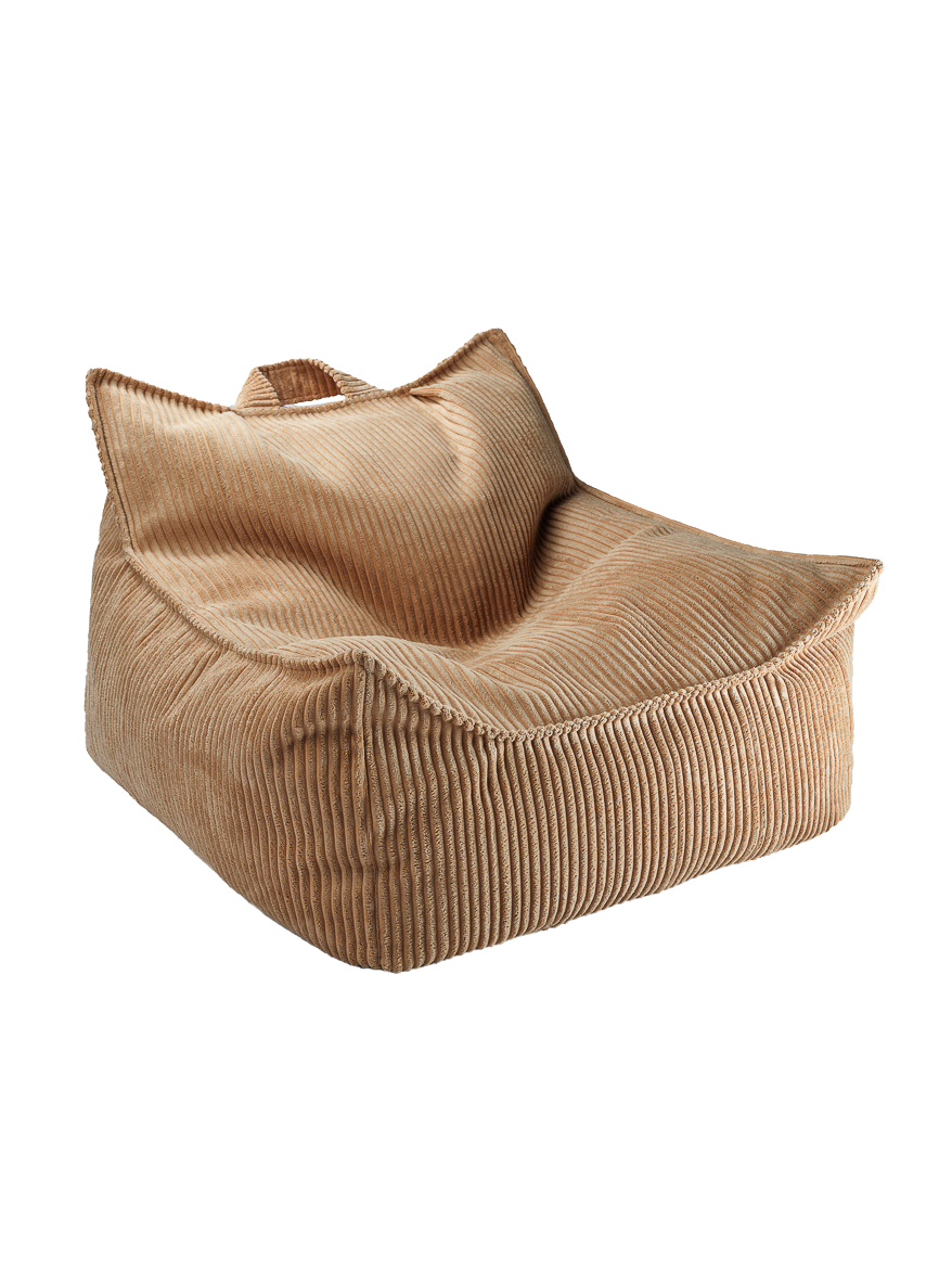 Wigiwama Corduroy Beanbag Chair / Zitzak - 80x70x50cm - Toffee