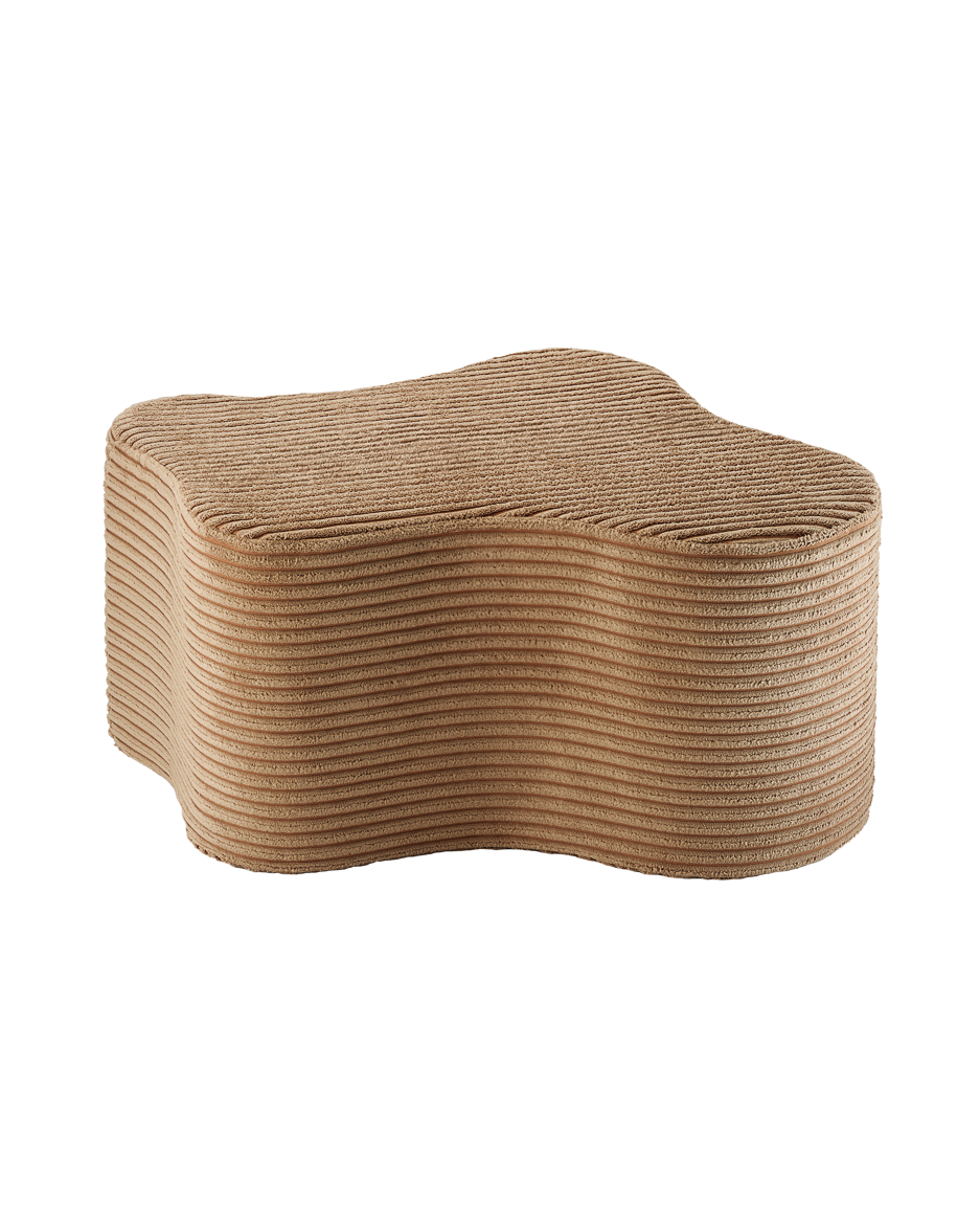 Wigiwama Corduroy Cloud Pouffe / Poef - Ø40x25cm - Toffee