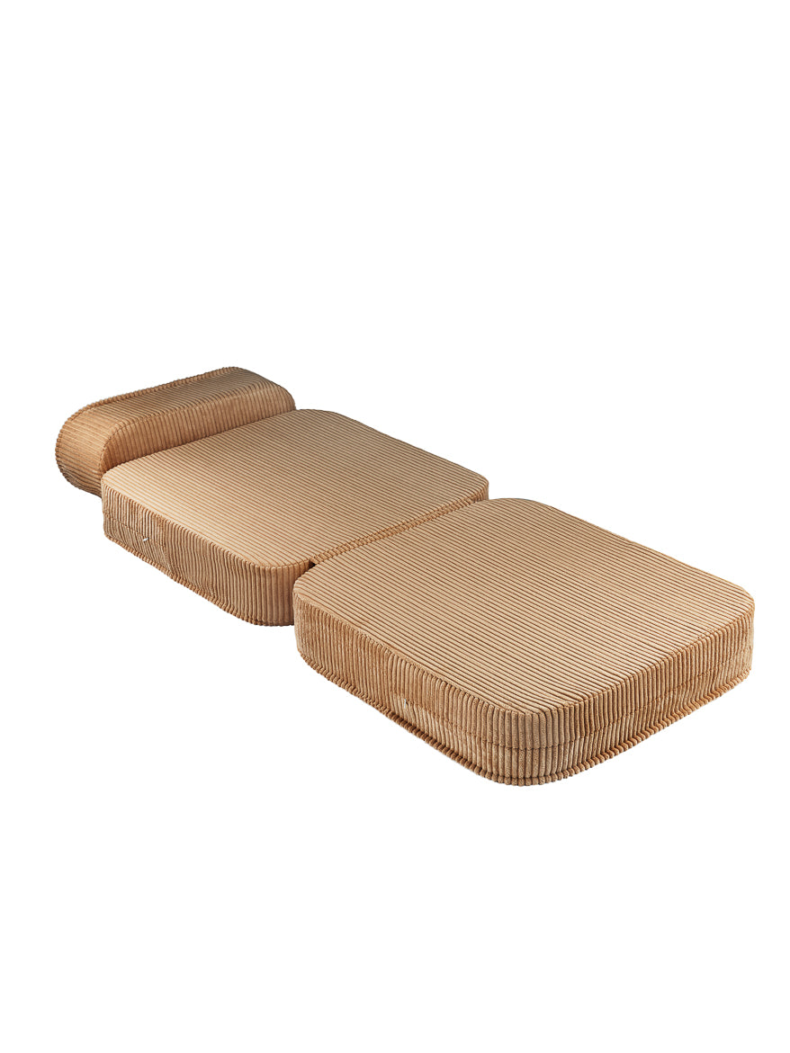 Wigiwama Corduroy Flip Chair / Fauteuil de couchage - 65x60x25cm - Caramel