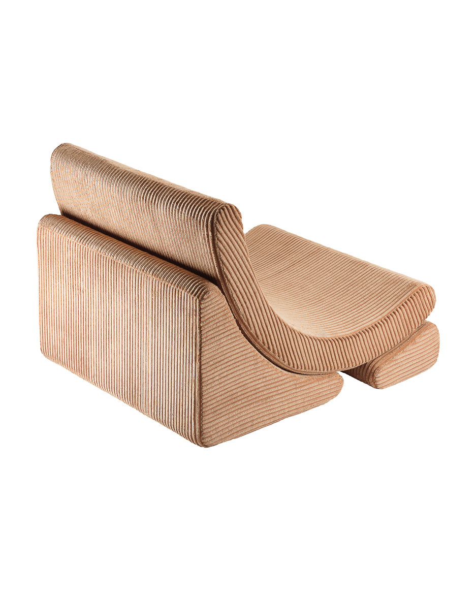 Wigiwama Corduroy Moon Chair / Fauteuil - 80x65x55cm - Toffee