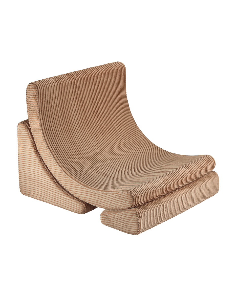 Wigiwama Corduroy Moon Chair / Fauteuil - 80x65x55cm - Toffee