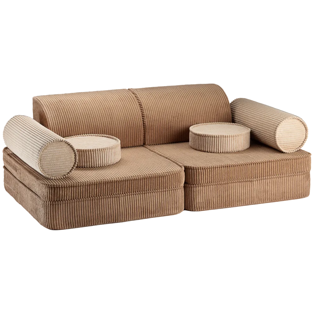 Wigiwama Corduroy Settee - 136x78x46cm - Toffee