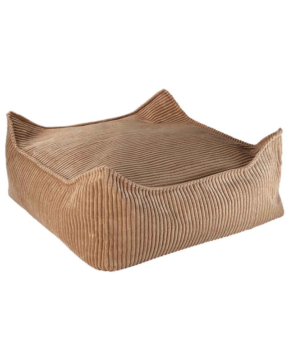 Wigiwama Corduroy Square Ottoman / Poef - 80x70x50cm - Toffee