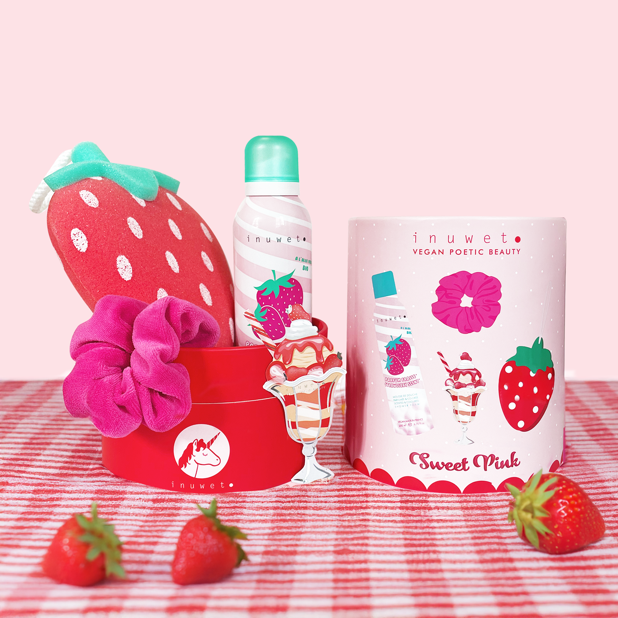 Inuwet Bad Box Giftset Strawberry - Geschikt vanaf 3 jaar