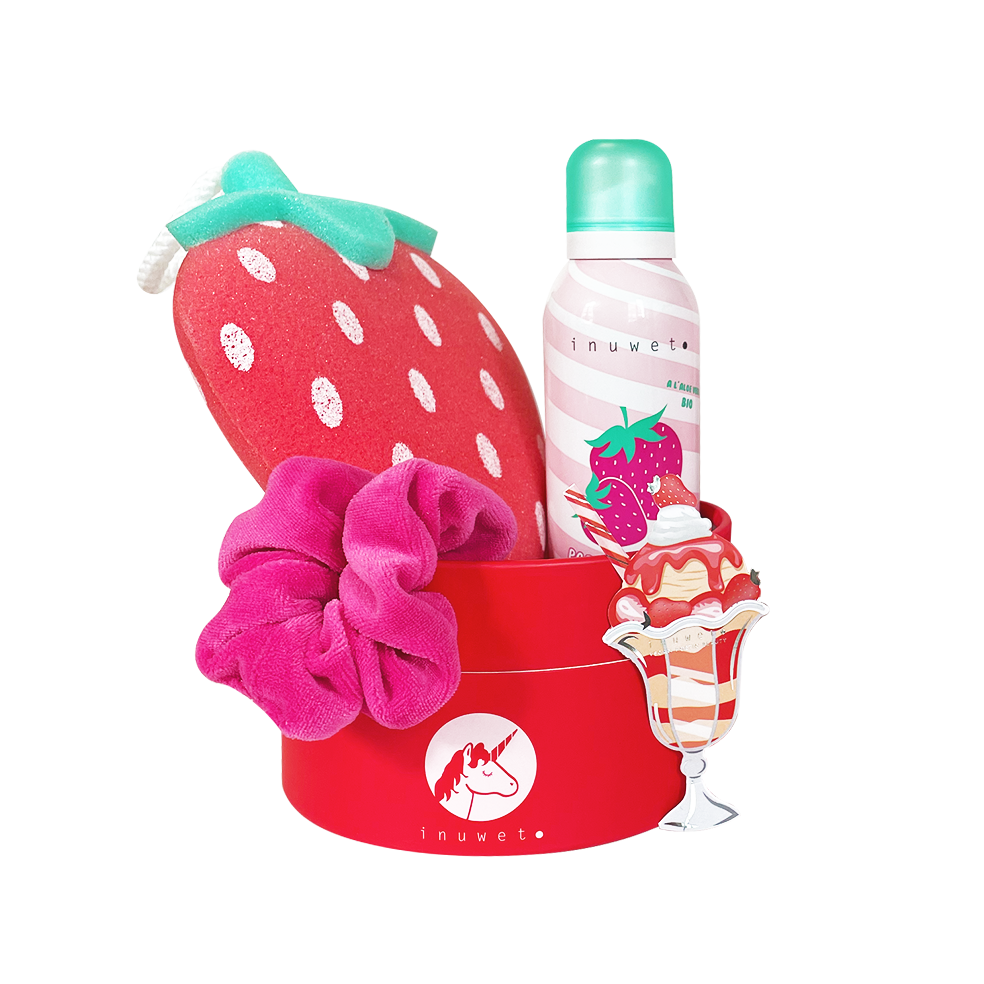 Inuwet Bad Box Giftset Strawberry - Geschikt vanaf 3 jaar