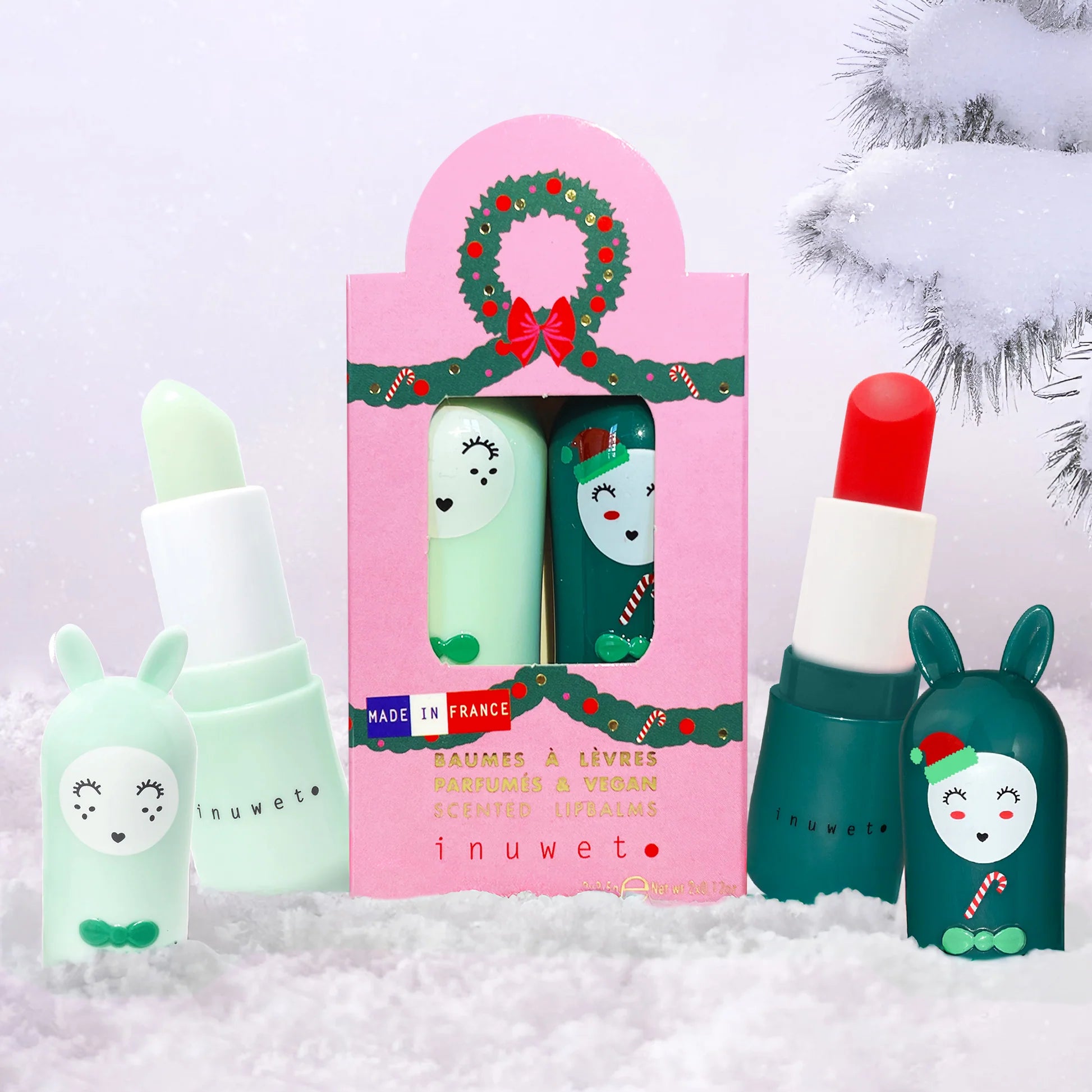 Inuwet Duo Set Verzorgende Lippenbalsem - Set van 2 stuks - Geschikt vanaf 3 jaar