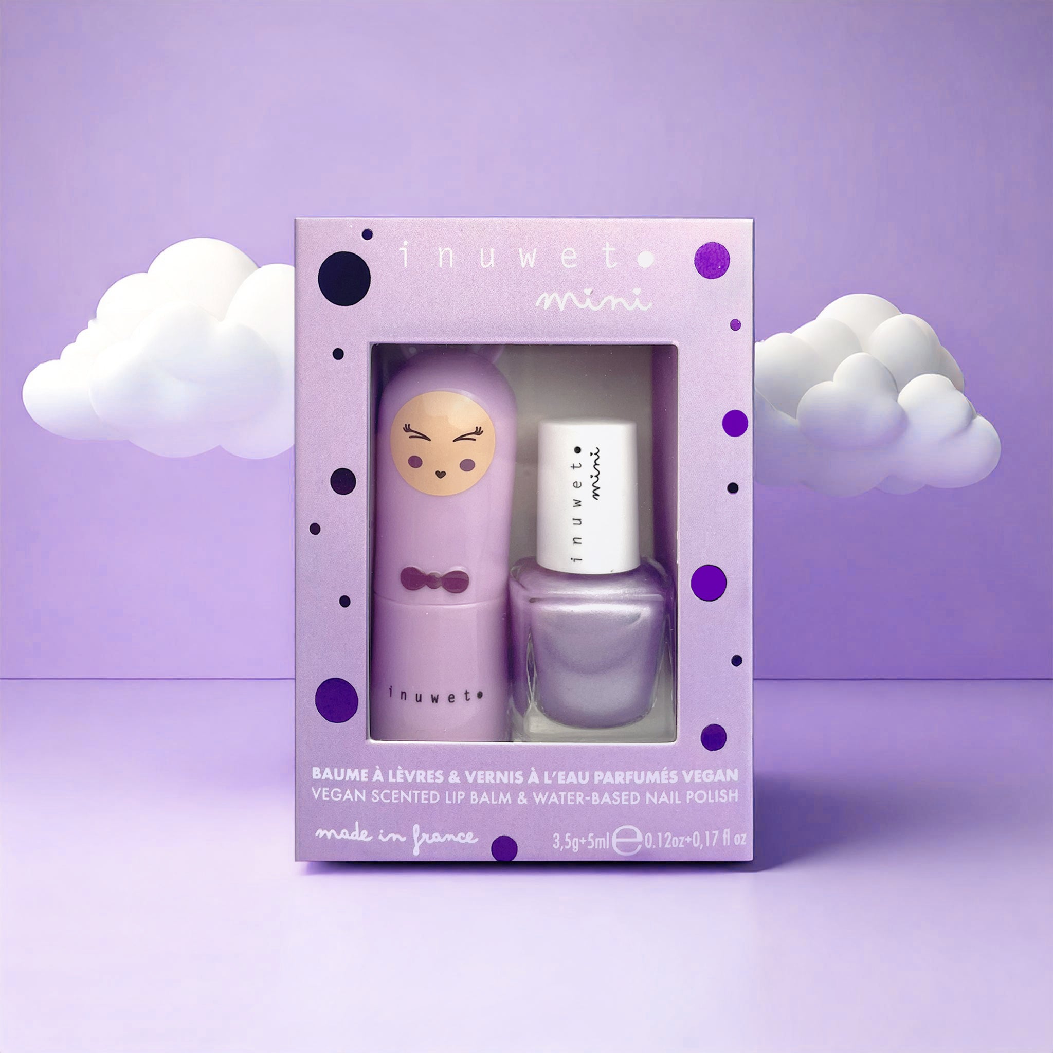 Inuwet Kinder Lippenbalsem en Nagellak - Geschikt vanaf 3 jaar - Mauve