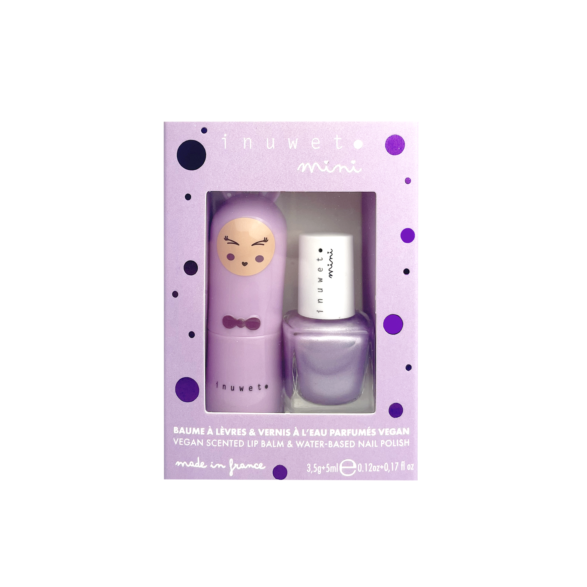 Inuwet Kinder Lippenbalsem en Nagellak - Geschikt vanaf 3 jaar - Mauve