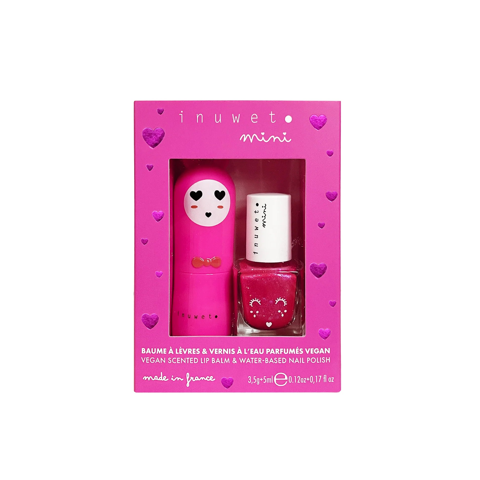 Inuwet Kinder Lippenbalsem en Nagellak - Geschikt vanaf 3 jaar - Fuchsia