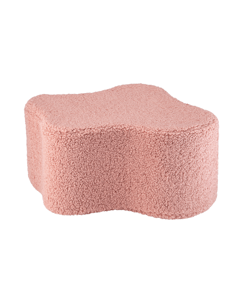 Wigiwama Teddy Cloud Pouffe / Poef - Ø40x25cm - Guava Pink