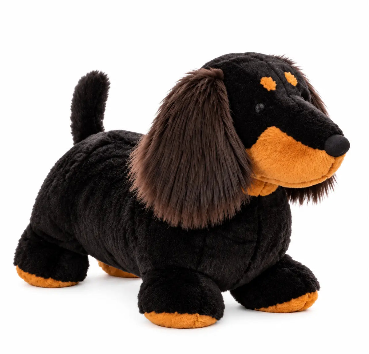 Wild & Soft Soft Bouncy Sausage Dog/Teckel - 67xH47cm - Zwart