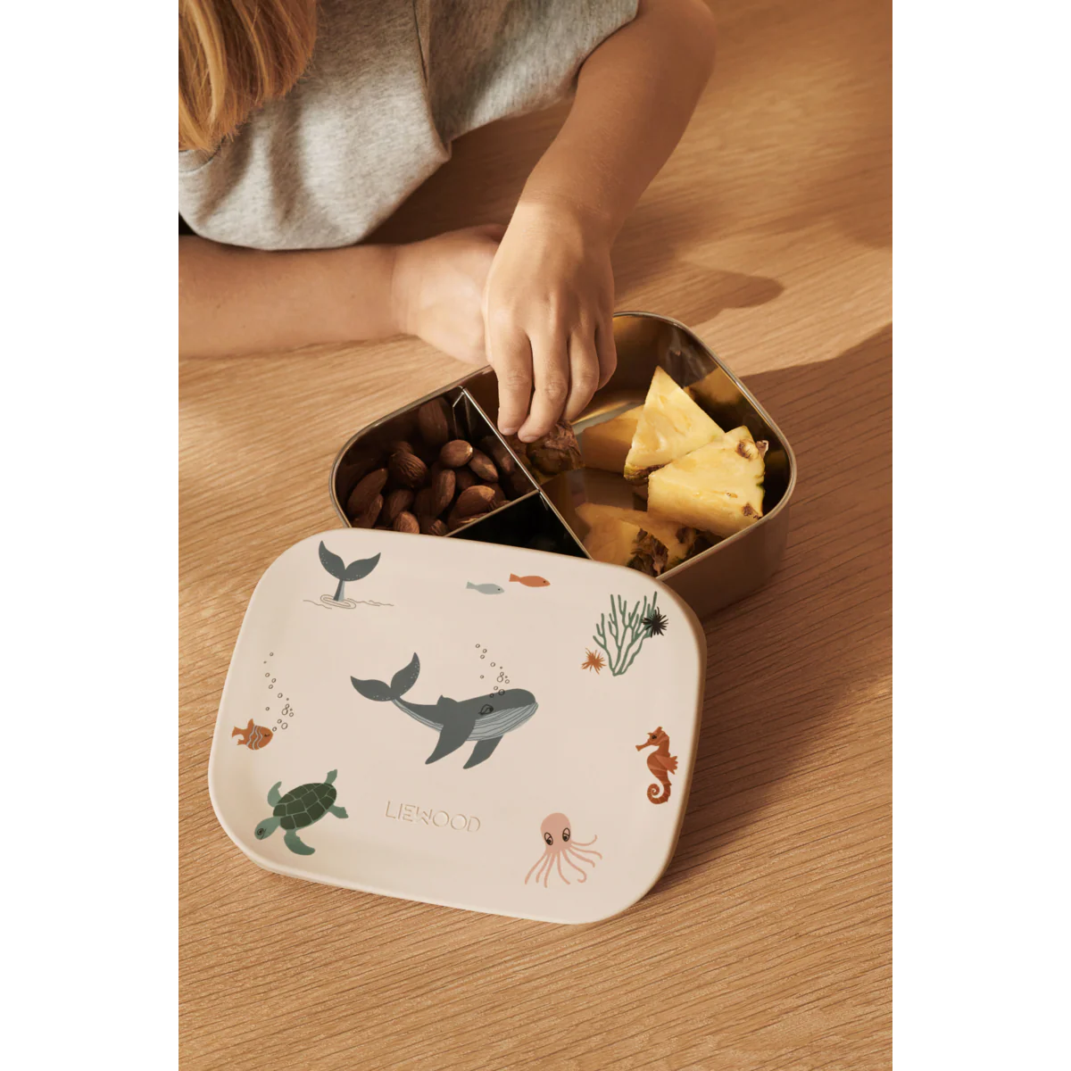 Bundel Liewood Back to School set - Lunchbox + Drinkfles - Sea Creature/Sandy