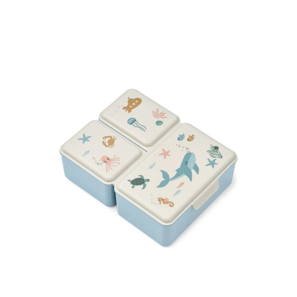 Liewood Driss Lunchbox - 16x20x7cm - Sea Creature/Sandy