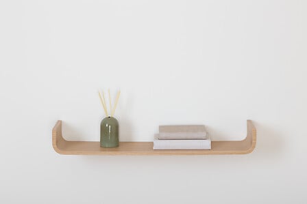 5Five Fixy Gebogen Wandplank - 80x20x10cm - Beige