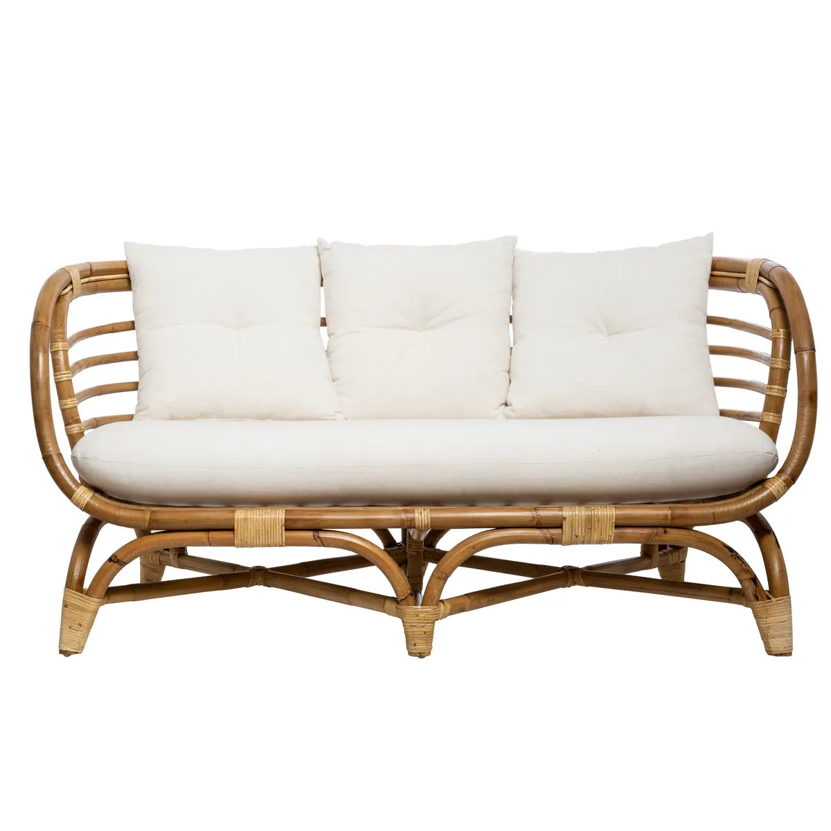 BEAU Savannah rattan sofa - L149xD80xH74cm - Brown