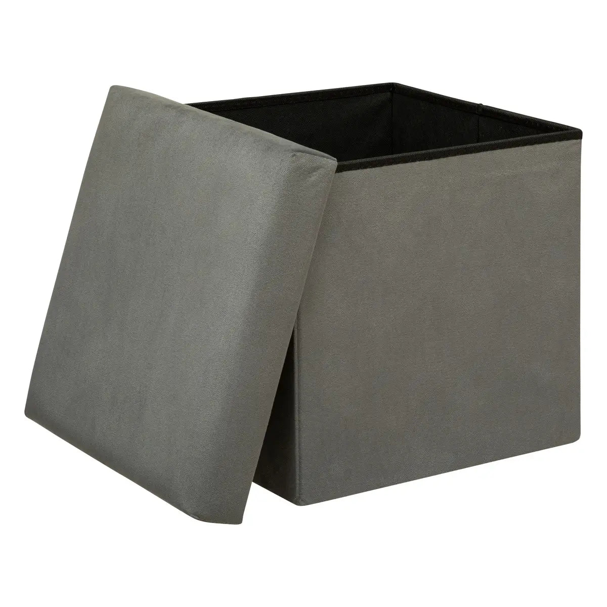 Atmosphera Pouf - Foldable - Gray - 38x38cm