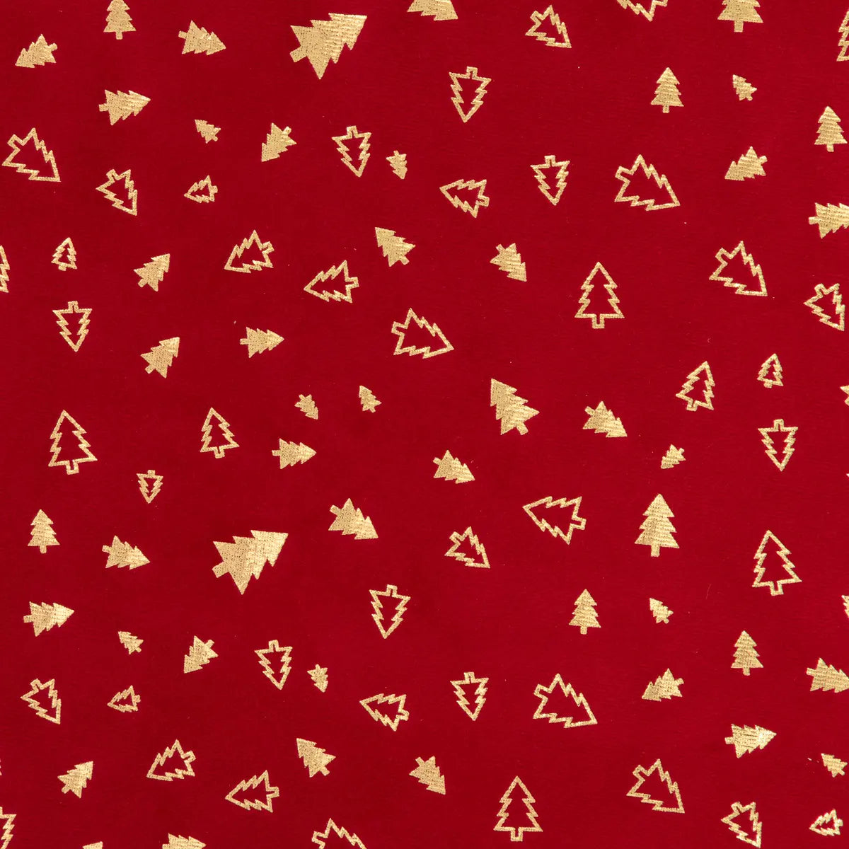 Chemin de table Noël en tissu lin imprimé forêt blanche et paillettes - 28 x 300 cm - Chemin de table - Noël
