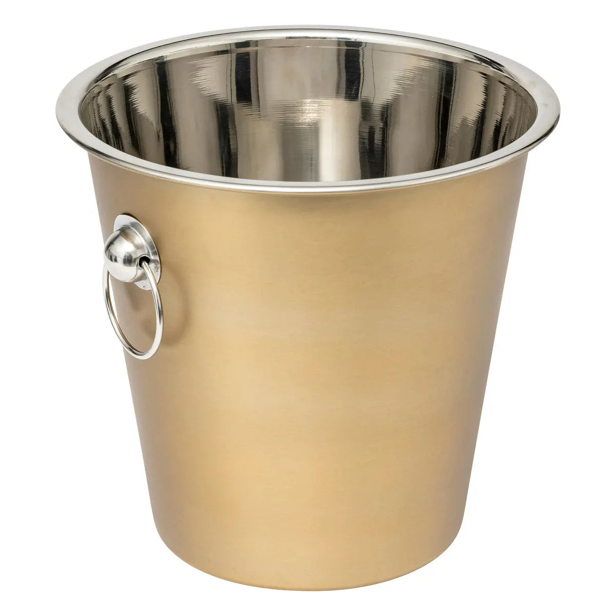 Seau à Champagne Cosy &amp; Trendy avec anse en cuir Ø28xH21cm - Inox