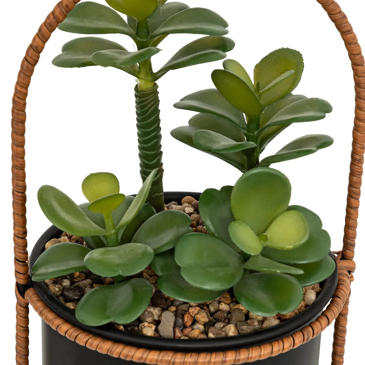 Atmosphère plante artificielle plante suspendue avec pot - 16x16x31cm - noir / vert
