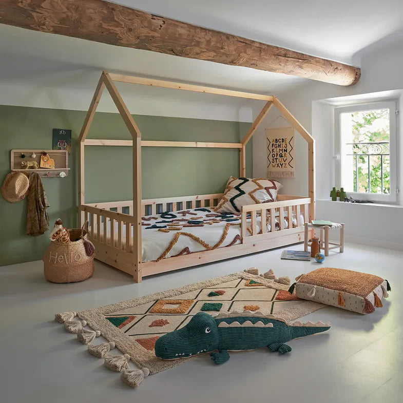Lit cabane Atmosphera Kids - 90 x 190 cm - Lit - Lit tente avec sommier - Avec bord de protection