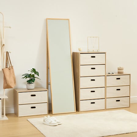 5Five Bureautoren - Opberger - Bureaubrievenbak - Bureauhouder - 3 lades - 50x30x60cm - Grijs